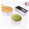 Ciieeo 3pcs Stainless Steel Cake Molds Round Rectangle Baking Molds for Home Kitchen Use for Cakes Muffins and Desserts and Easy to view 4