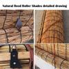 Outdoor Shades For Patio Roll Up Waterproof Window Sun Shade Blinds 70% Blackout Bamboo Roller Blinds Cordless Reed Privacy Curtain With Lifter, W20''/28''/34''/36''/40''/48''/60''/72''xH48'' ( Size : view 4