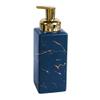 Soap Dispenser with,Soap Pump Dispenser, Marble Ceramic Foaming Soap Dispenser, Cubic Foam Soap Dispenser with Gold Pump, Hand Foaming Dispenser, for Barthroom Kitchen-Grey-Foam Bottle (Color : Blue view 1