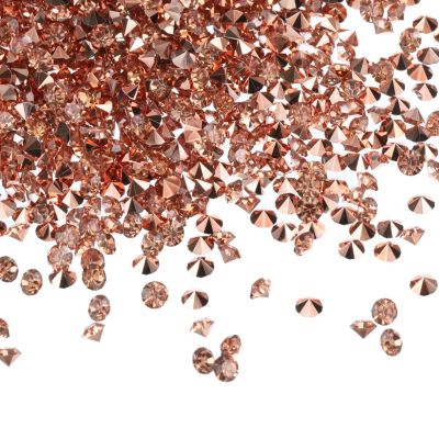 PATIKIL 14000Pcs Wedding Table Scatter Confetti Crystals 3mm Acrylic Diamonds Vase Fillers Gems for Table Centerpiece Decorations Bridal Shower Party, Rose Gold