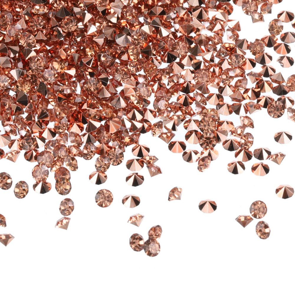 PATIKIL 14000Pcs Wedding Table Scatter Confetti Crystals 3mm Acrylic Diamonds Vase Fillers Gems for Table Centerpiece Decorations Bridal Shower Party, Rose Gold
