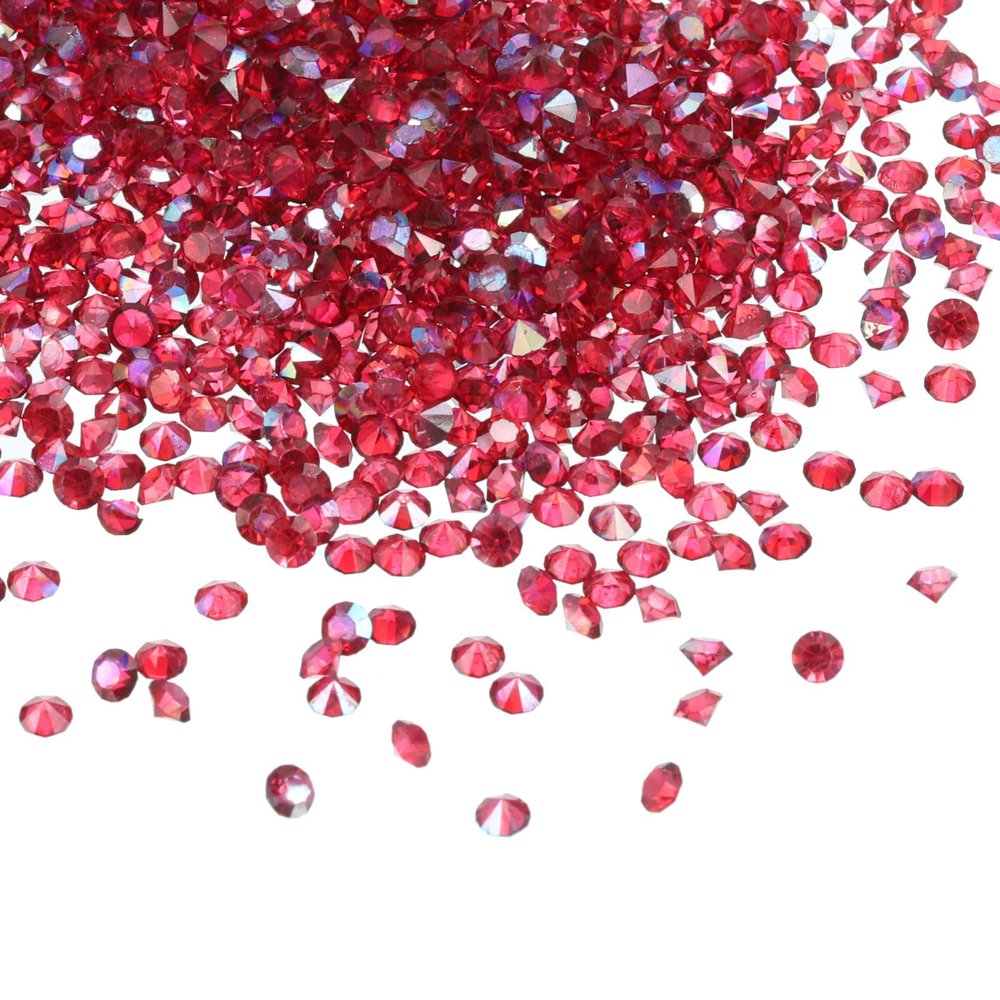 PATIKIL 14000Pcs Wedding Table Scatter Confetti Crystals 3mm Acrylic Diamonds Vase Fillers Gems for Table Centerpiece Decorations Bridal Shower Party, Burgundy AB