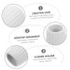 Amosfun Frosted Ceramic Flower Vase for Desktop Decor Minimalist Modern White Flower Holder Chic Small Arrangement Container for Home and Office Decoration view 3