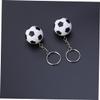 PRETYZOOM 3sets Football Key Chains Creative Metal Keyring Soccer Ball Keychains for Birthday 2pcs*3 view 4