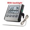 Digital BBQ Meat Thermometer for Oven Timer Meat Cooking Kitchen Temperaure Meter with Stainless Steel Probe (Color : Upgrade Model) view 2