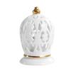 BNVXR Fashion Desktop Toothpick Holder White Ceramic Hollow Toothpick Dispenser with lid Toothpick Container Cotton Swab Floss jar Chic view 1