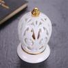BNVXR Fashion Desktop Toothpick Holder White Ceramic Hollow Toothpick Dispenser with lid Toothpick Container Cotton Swab Floss jar Chic view 3