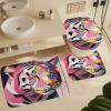 ZGDPBYF Bathroom Rugs, Animal Tiger Bath Mat - Non-Slip Bath Rugs, Abstract Colorful Geometric Tiger Patchwork Machine Wash, Dries Quickly - Ultra Soft Bath Mats For Bathroom, 3 Piece Bathroom Rug Set view 1