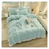 Zixmix Bedding Sets Lace Bow Duvet Cover Coverlet Sheet Girls Home Bedroom Bedding Sets,Bedding view 1