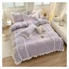 Zixmix Bedding Sets Lace Bow Duvet Cover Coverlet Sheet Girls Home Bedroom Bedding Sets,Bedding view 3