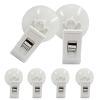 Coufce 6 Packs Shower Curtain Clips White Suction Cup Clips Shower Curtain Weight Clip for Shower Hanging, Camper Christmas Decor, Home Decoration view 1