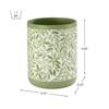 Avanti Linens - Wastebasket, Resin Accessories, Guest Bathroom Essentials (Stratford Collection, Green) view 2