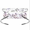 Anzona Purple Grey Botanical Server Aprons with 3 Pockets, Pastoral Farmhouse Leaf Birds Waist Aprons for Women Men, Waitress Waiter Half Apron for Kitchen Chef Cooking view 1
