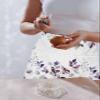 Anzona Purple Grey Botanical Server Aprons with 3 Pockets, Pastoral Farmhouse Leaf Birds Waist Aprons for Women Men, Waitress Waiter Half Apron for Kitchen Chef Cooking view 2