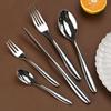 ONUIFIKE Silverware Set, 5/20/30/40 Pieces 304 Stainless Steel Tableware, Elegant Restaurant Home Steak Cutlery, Knife, Fork And Spoon, Cutlery Flatware Set (Color : Silver, Size : 1Set-5Pcs) view 3