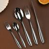 ONUIFIKE Silverware Set, 5/20/30/40 Pieces 304 Stainless Steel Tableware, Elegant Restaurant Home Steak Cutlery, Knife, Fork And Spoon, Cutlery Flatware Set (Color : Silver, Size : 1Set-5Pcs) view 4