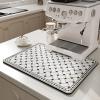 Coffee Mat Coffee Bar Mat for Countertops,Coffee Bar Accessories Fit Under Coffee Maker Espresso Machine,Absorbent Hide Stain Rubber Mat,Dish Drying Mat for Kitchen Counter (Braid, 16"x24") view 1