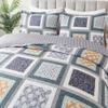 HoneiLife Queen Quilt Bedding Set - 3 Pieces Microfiber Quilt Sets Lightweight Bedspreads Reversible Coverlets Rustic Bed Cover Floral Bedding Set All Season Quilts-Grey view 4