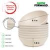 Grow Forward Premium Wheat Straw Bowls - 20oz Microwave Safe Plastic Cereal Bowls Set of 8 for Kitchen, Camping, RV, Dessert, Snack, Soup, Salad, Fruit - Reusable, Unbreakable & BPA Free - Sahara view 3