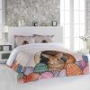 3 Piece Bedding Set,Bunny Spring Easter Egg Breathable Duvet Cover Super Soft Pillow Shams,Rabbit Vintage Linen Washable Bed Sets All Seasons for Bedroom Dorm Hotel RV view 2