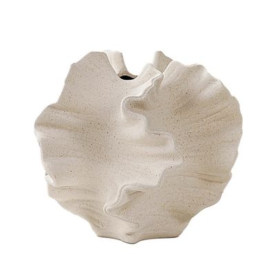 Hubceuo Coral Vase Nordic Art Container for Flower Pampas Grass Vase Living Room Tabletop Centerpieces Decor Creamy-White A High Guality