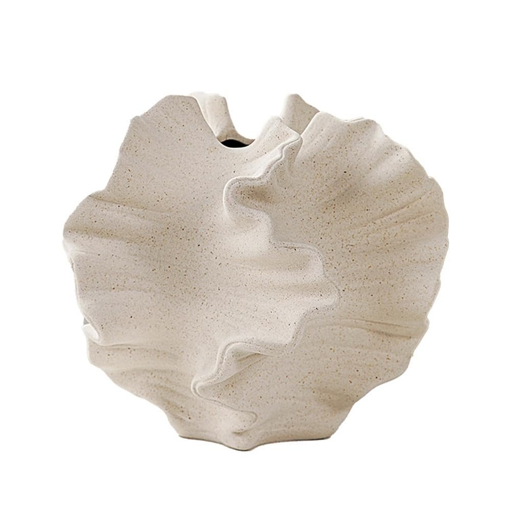 Hubceuo Coral Vase Nordic Art Container for Flower Pampas Grass Vase Living Room Tabletop Centerpieces Decor Creamy-White A High Guality