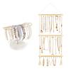 Dahey Hanging Headband Holder Necklace Holder with 30 Hooks, Macrame Wall Headband Organizer Jewelry Hanger with Tassels for Women Girls, Set of 2 view 1
