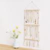 Dahey Hanging Headband Holder Necklace Holder with 30 Hooks, Macrame Wall Headband Organizer Jewelry Hanger with Tassels for Women Girls, Set of 2 view 3