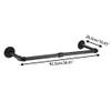 BAOYOUNI Metal Clothing Rack Wall Mounted Clothes Hanger Industrial Style Pipe Heavy Duty Garment Rod Bar 36.41'' for Bedroom, Closet, Laundry Room, Entryway (Black, 2 Pack) view 2