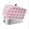 Lsrtoss Pink Checkered Toaster Cover 4 Slice, Large Kitchen Appliance Covers, Pink White Buffalo Plaid Toaster Oven Cover with Loop, Bread Machine Cover Polyester Dust Cover Protection view 1