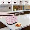 Lsrtoss Pink Checkered Toaster Cover 4 Slice, Large Kitchen Appliance Covers, Pink White Buffalo Plaid Toaster Oven Cover with Loop, Bread Machine Cover Polyester Dust Cover Protection view 4