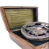 Navirock - Premium Large Antique 5 Inch Sundial Compass with Rose Wooden Box Nautical Brass Home Decor Gifts Fully Functional view 3