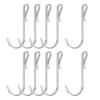 uxcell 10pcs Stainless Steel J Shaped Hooks, Clip-on Hook Wire Rack Hook for Kitchen, Bedroom, Office, Wire Shelf Silver 2.4INCH view 1