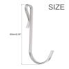 uxcell 10pcs Stainless Steel J Shaped Hooks, Clip-on Hook Wire Rack Hook for Kitchen, Bedroom, Office, Wire Shelf Silver 2.4INCH view 2