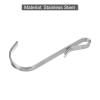 uxcell 10pcs Stainless Steel J Shaped Hooks, Clip-on Hook Wire Rack Hook for Kitchen, Bedroom, Office, Wire Shelf Silver 2.4INCH view 4