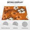 Dish Drying Mat for Kitchen Absorbent Drying Mat Heat Resistant Dish Drying Pad Orange hibiscus flower pattern Counter Dishes Drainer Mats Dish Drying Pad Non-Slip Coffee Mat for Sink Drainer view 3