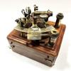 Antique Brass Sextant Kelvin & Hughes London Maritime Nautical Sextant Double Telescopes Marine Astrolabe Boat Ship Instruments in Wooden Box view 2