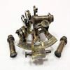 Antique Brass Sextant Kelvin & Hughes London Maritime Nautical Sextant Double Telescopes Marine Astrolabe Boat Ship Instruments in Wooden Box view 3