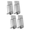 STOBAZA 4pcs Stainless Steel Toothbrush Rack Self-Adhesive Wall-Mounted Holder for Bathroom Space-Saving Toothbrush Storage Stand Compatible Easy to Install Silver Finish view 1
