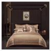 AdduE Luxury 4Pcs Bedding Set Chic Stitching Patchwork Embroidery Duvet Cover Premium 1000TC Egyptian Cotton Soft Bed Sheet Set,Bedding, King, dxf-123 view 1
