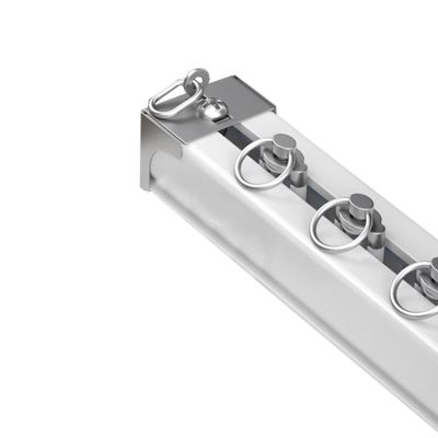 Scpantkend Room Divider Ceiling Track Hospital Indoor Outdoor Waterproof Curtain Rail Track Ceiling Mount, Metal Straight Single Curtain Rod Room Divider Poles (Color : White, Size : 5m/16.4ft)