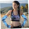 HANABASS 1set Cooling Arm Sleeves and Face Scarf for Sun Lightweight and Breathable for Outdoor Sports Hiking and Cycling Activities view 3