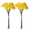 BEAHING Artificial Daffodils Flowers, 12Pcs Faux Silk Flower Arrangement, Artificial Spring Daffodils Plants, DIY Flower Bouquet for Party Home Decoration (Yellow), Standard view 1