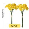 BEAHING Artificial Daffodils Flowers, 12Pcs Faux Silk Flower Arrangement, Artificial Spring Daffodils Plants, DIY Flower Bouquet for Party Home Decoration (Yellow), Standard view 2