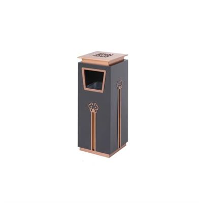 FEELIN Outdoor/Indoor Trash Can Commercial Square Ashtray Office Building Elevator Hotel Shopping Mall Stainless Steel Trash Cans Kitchen Trash Can Office Trash Can (Size : B)