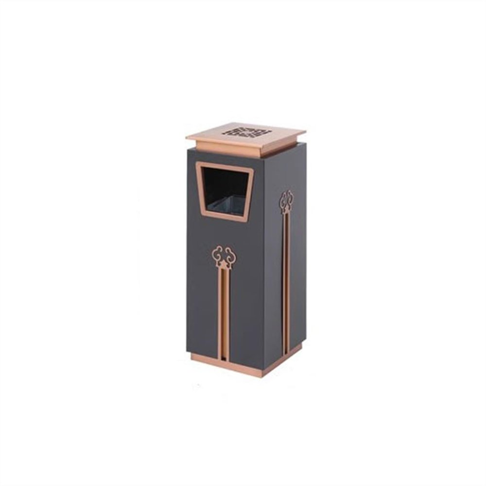 FEELIN Outdoor/Indoor Trash Can Commercial Square Ashtray Office Building Elevator Hotel Shopping Mall Stainless Steel Trash Cans Kitchen Trash Can Office Trash Can (Size : B)