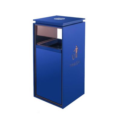 FEELIN Outdoor/Indoor Trash Can Commercial Stainless Steel Corridor Trash Can Hotel Elevator Bathroom Door Trash Can Kitchen Trash Can Office Trash Can (Size : No Ashtray on top:29X29X72cm)