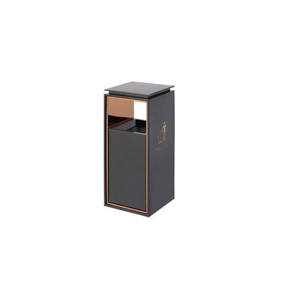 Outdoor/Indoor Trash Can Hotel Lobby Vertical Stainless Steel Trash Can Commercial With Ashtray Trash Can Aisle Peel Trash Ca Kitchen Trash Can Office Trash Can ( Size : No ashtray on top:29X29X72cm )