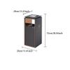 Outdoor/Indoor Trash Can Hotel Lobby Vertical Stainless Steel Trash Can Commercial With Ashtray Trash Can Aisle Peel Trash Ca Kitchen Trash Can Office Trash Can ( Size : No ashtray on top:29X29X72cm ) view 2