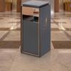 Outdoor/Indoor Trash Can Hotel Lobby Vertical Stainless Steel Trash Can Commercial With Ashtray Trash Can Aisle Peel Trash Ca Kitchen Trash Can Office Trash Can ( Size : No ashtray on top:29X29X72cm ) view 3